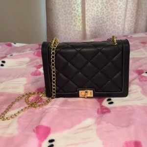 Black Quilted Chain Bag
